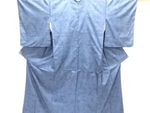 唐花模様織り出し本場泥大島紬着物(9マルキ)